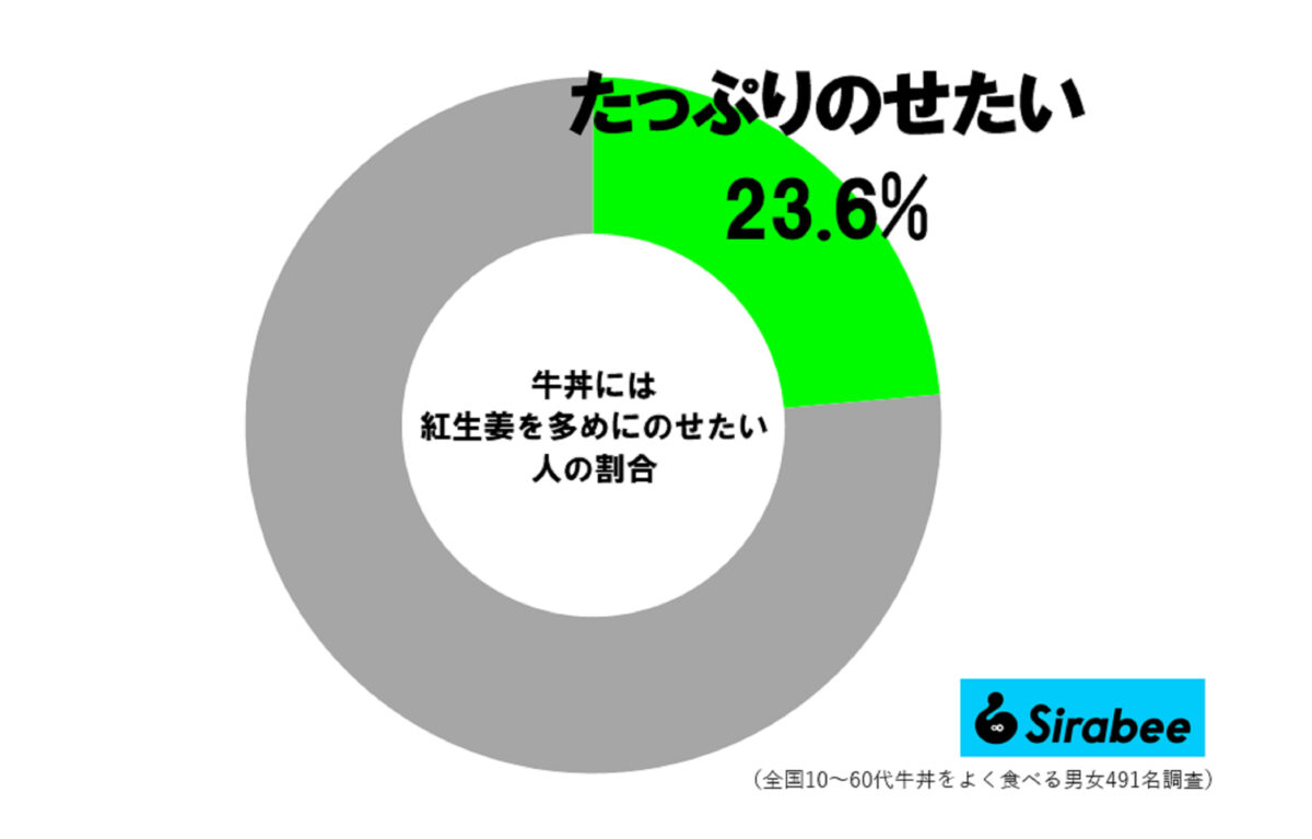 牛丼紅生姜調査
