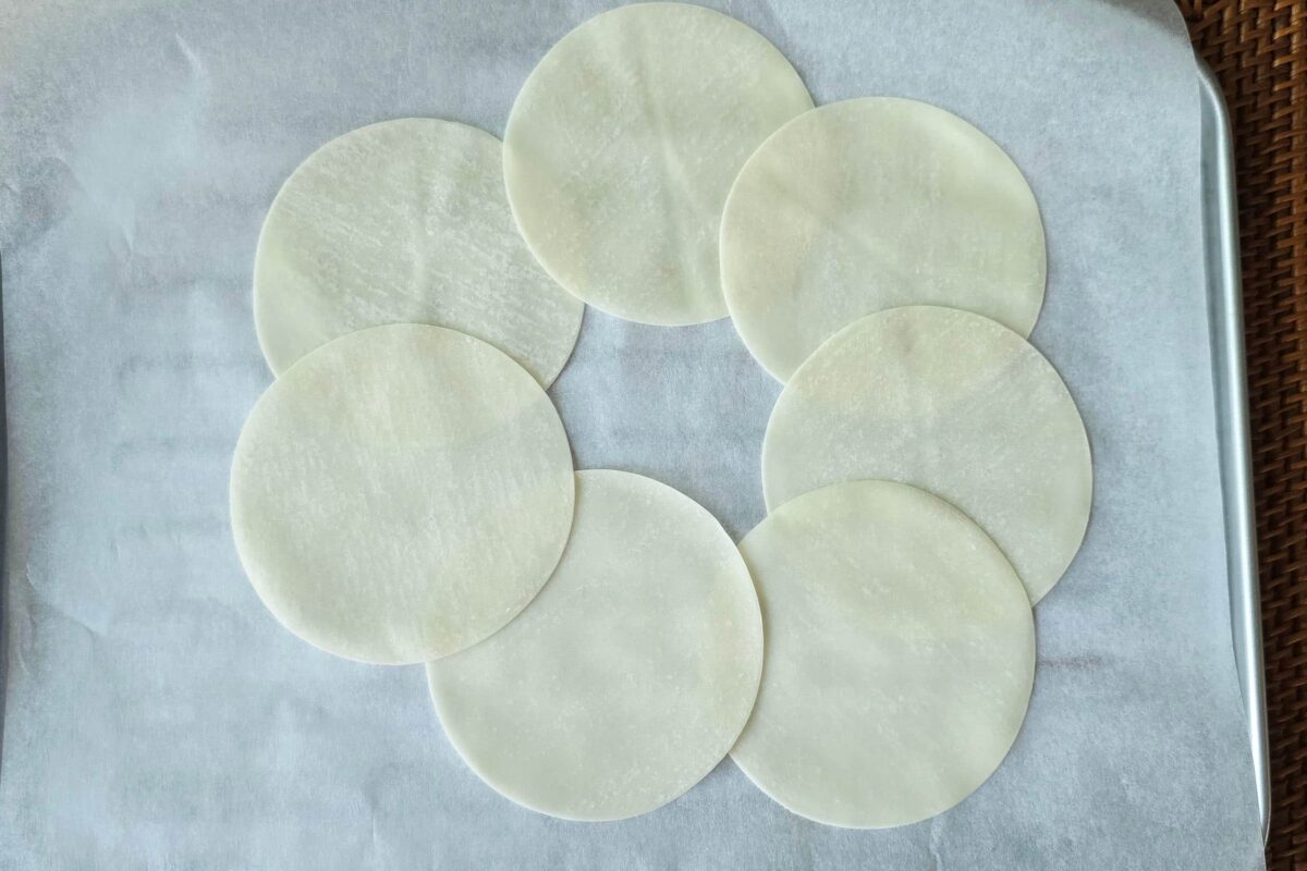 餃子の皮で即席ピザ・餃子の皮