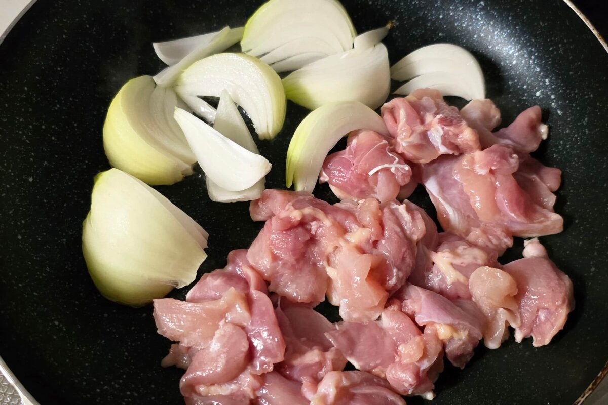 鶏と新玉ねぎのとろとろ煮・玉ねぎ