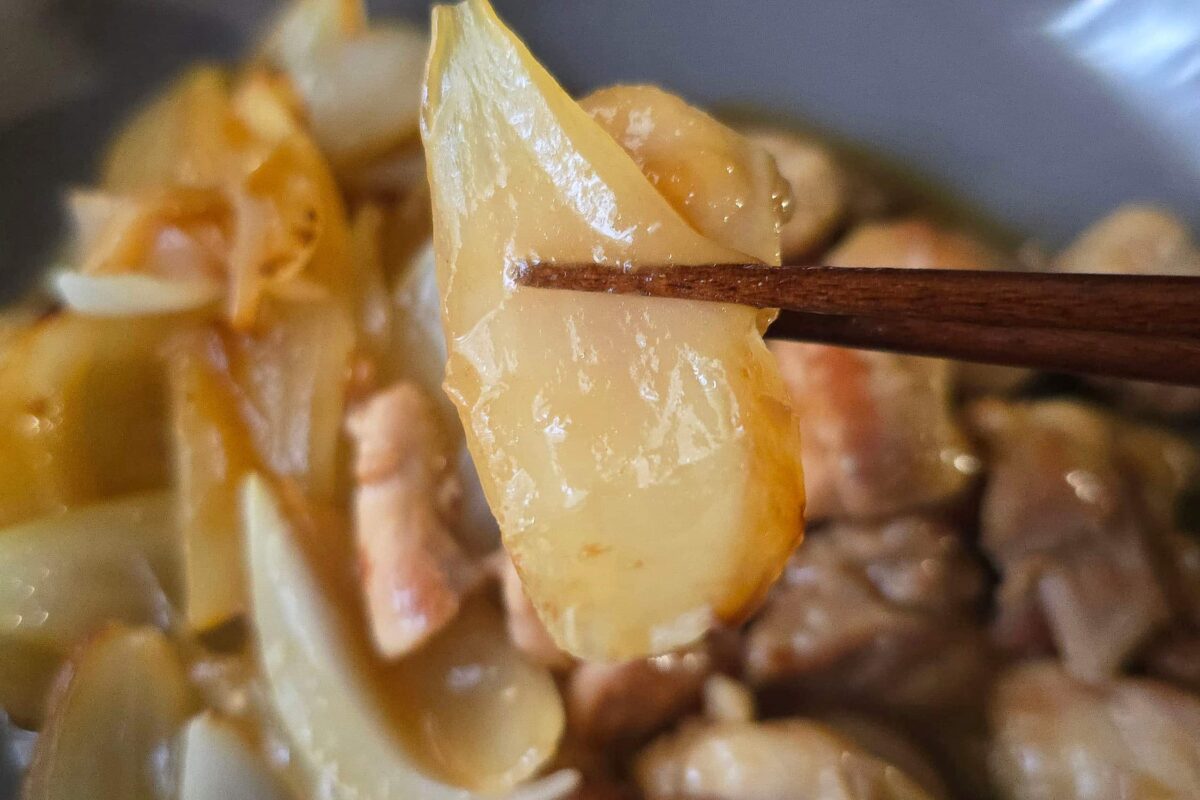鶏と新玉ねぎのとろとろ煮・実食