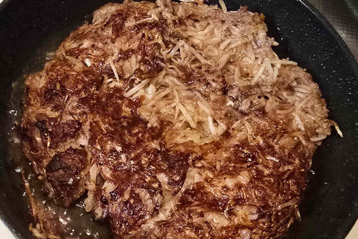 節約もやしバーグ・焼く