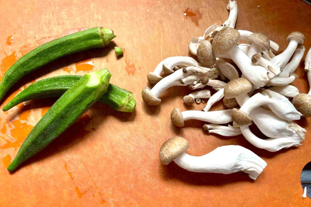 夏野菜のネバネバ冷製パスタ