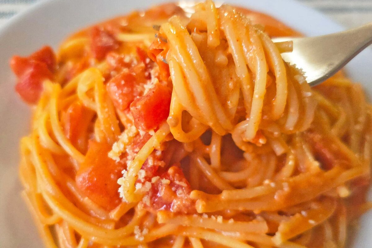 トマチークリームアラビアータ風・実食