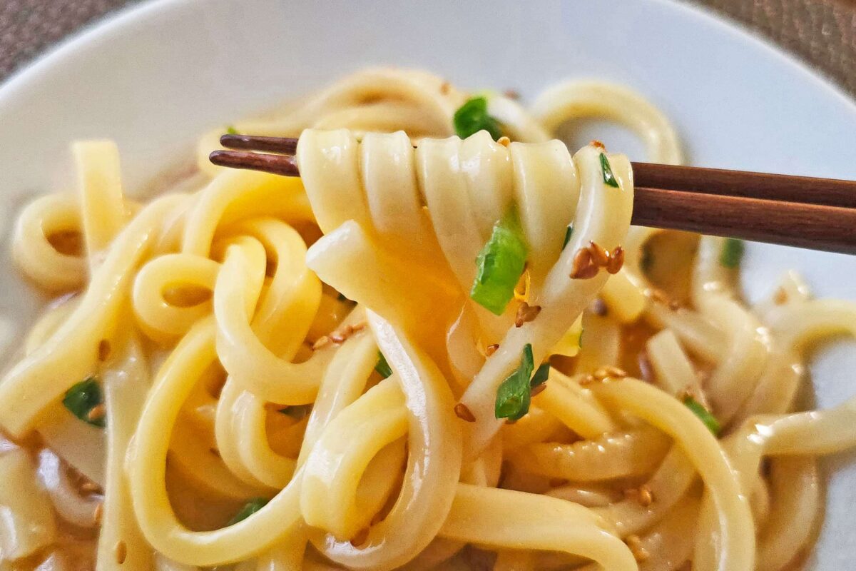 やる気1%で冷製ごまだし油うどん・実食