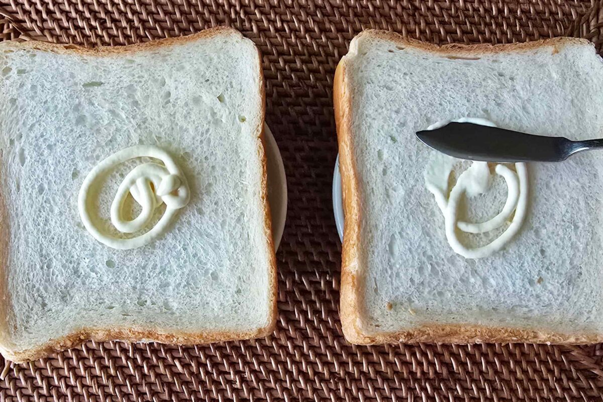 ハムチーズホットサンド・マヨネーズ