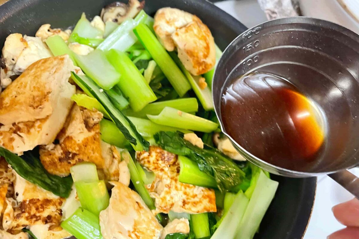 豆腐と小松菜の旨炒め