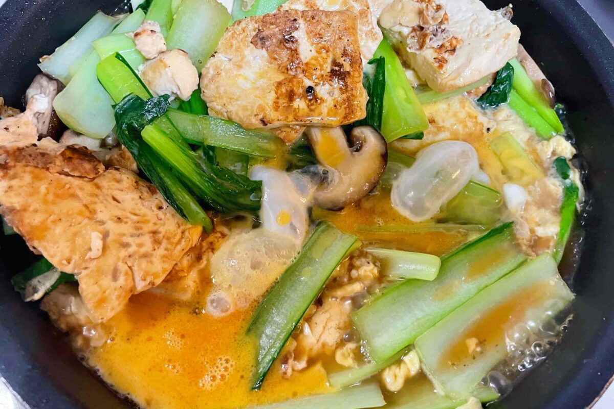 豆腐と小松菜の旨炒め