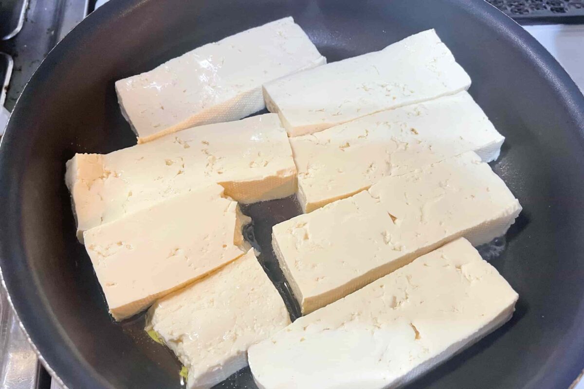 豆腐と小松菜の旨炒め