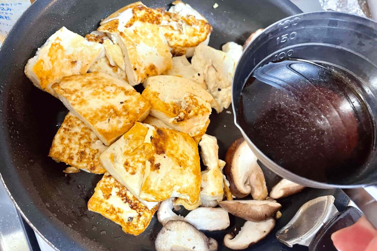 豆腐と小松菜の旨炒め