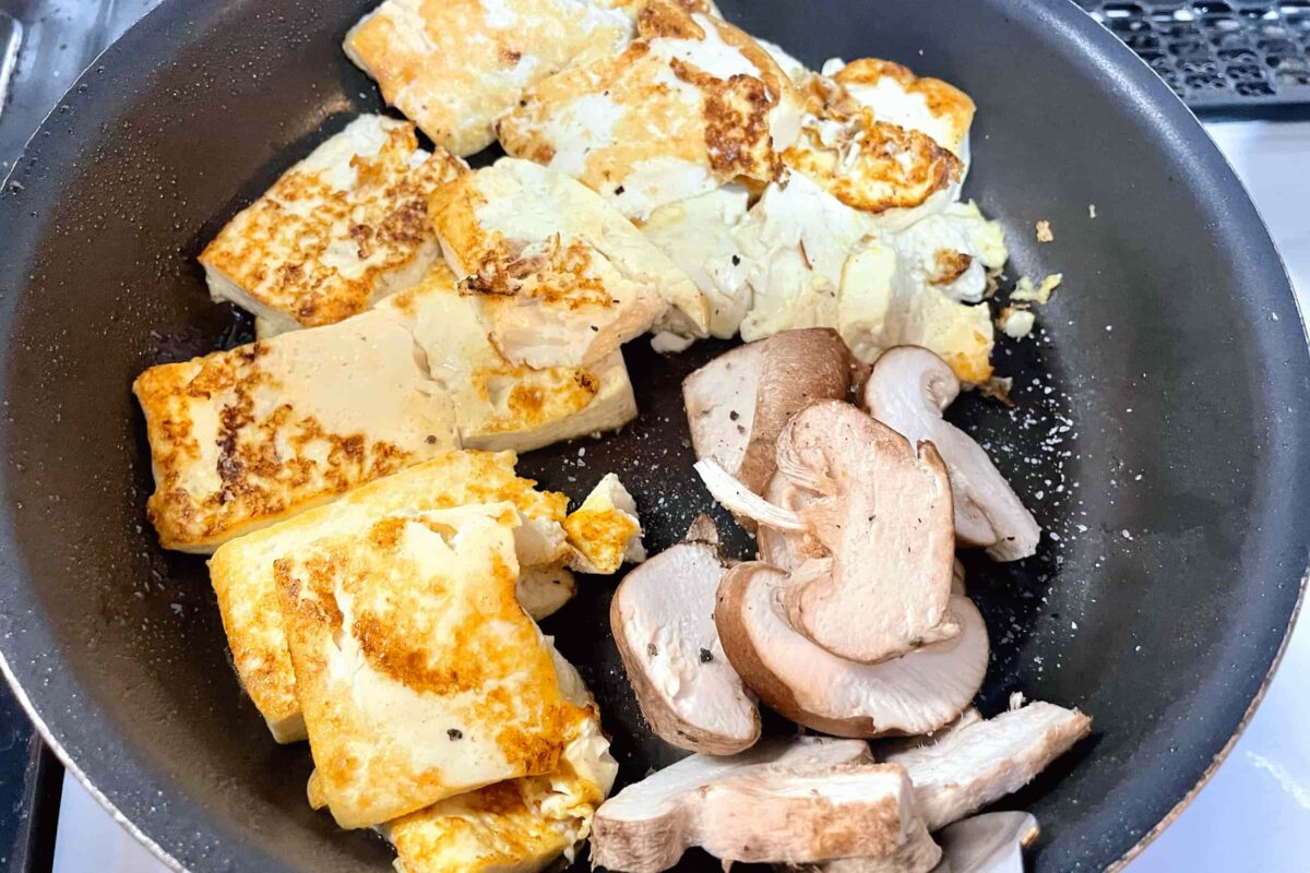 豆腐と小松菜の旨炒め