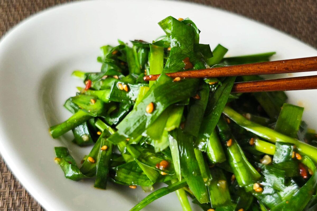 ニラの旨辛和え・実食