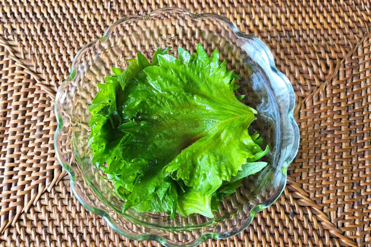 しょうゆづけ大葉おにぎり・大葉