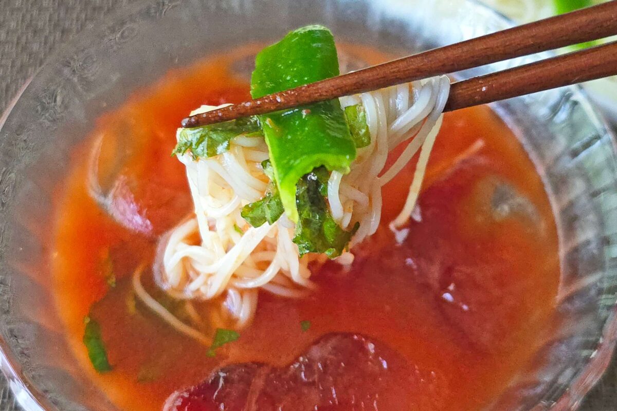 トマトつけ麺・実食