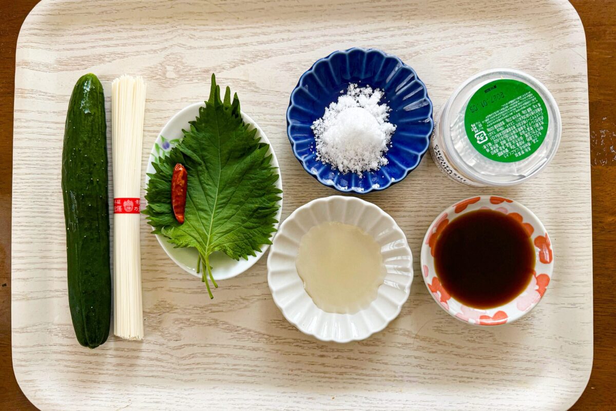 ピリ辛きゅうりダレのそうめん