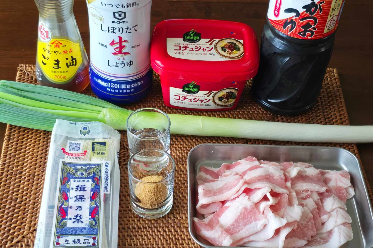 韓国風ぶっかけ素麺・材料