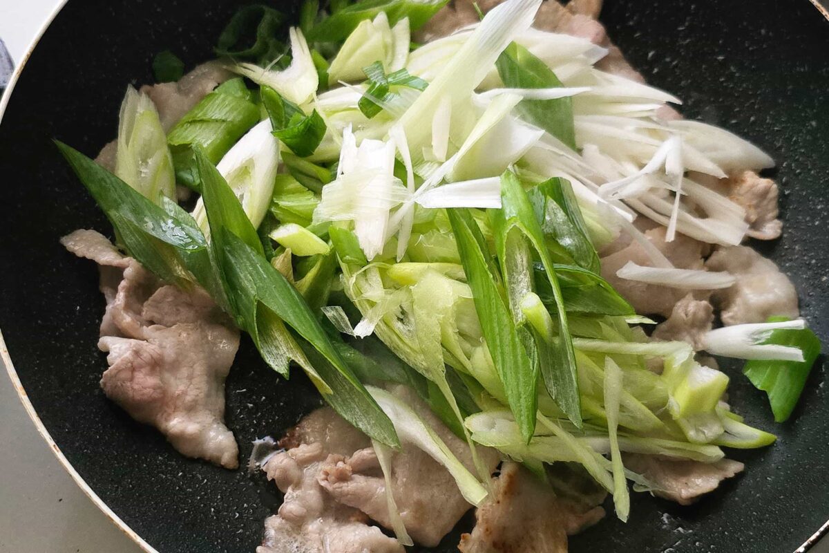 韓国風ぶっかけ素麺・ネギ