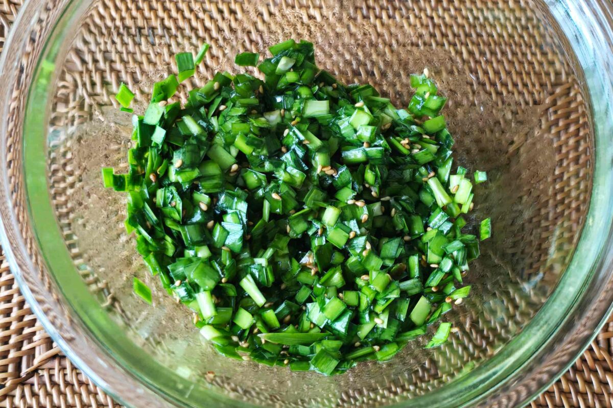 ニラだれ・混ぜた