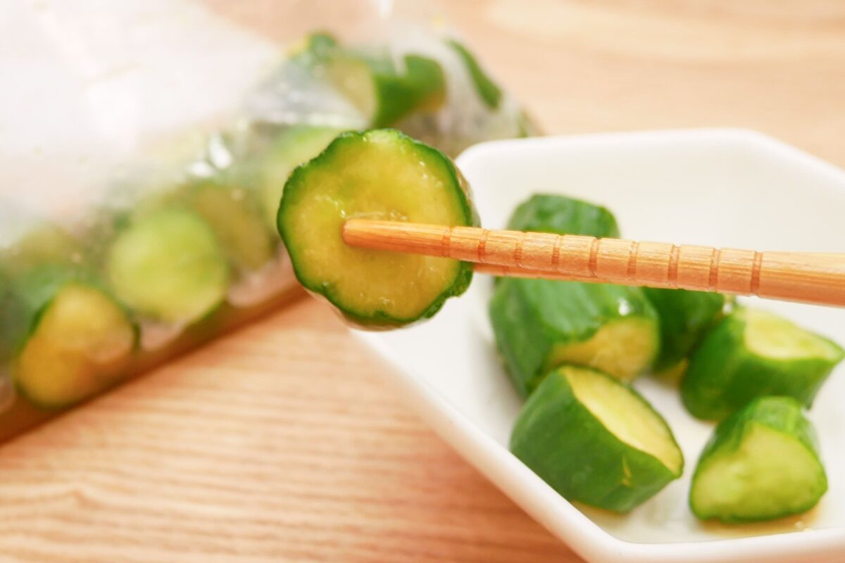 きゅうりのわさび酢漬け