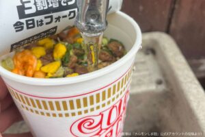 カップヌードルと水道水