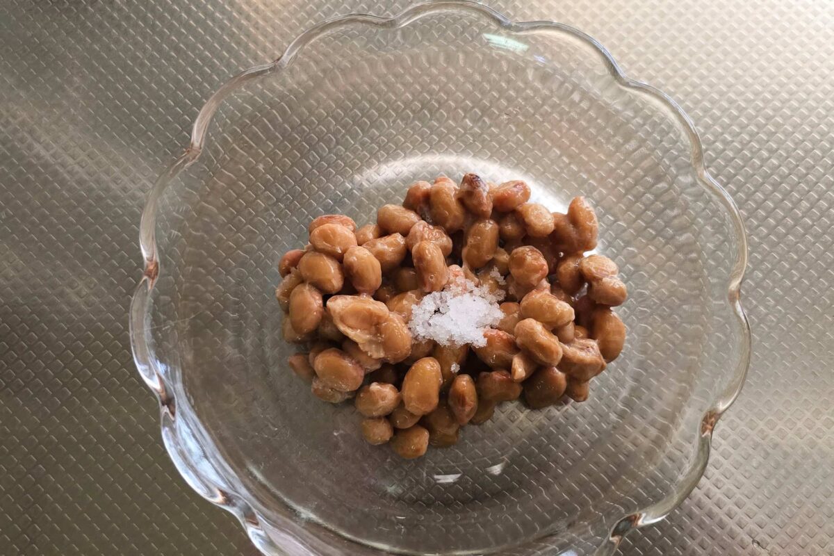 納豆の食べ方・塩