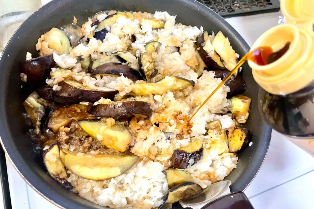 なすのみぞれ炊き