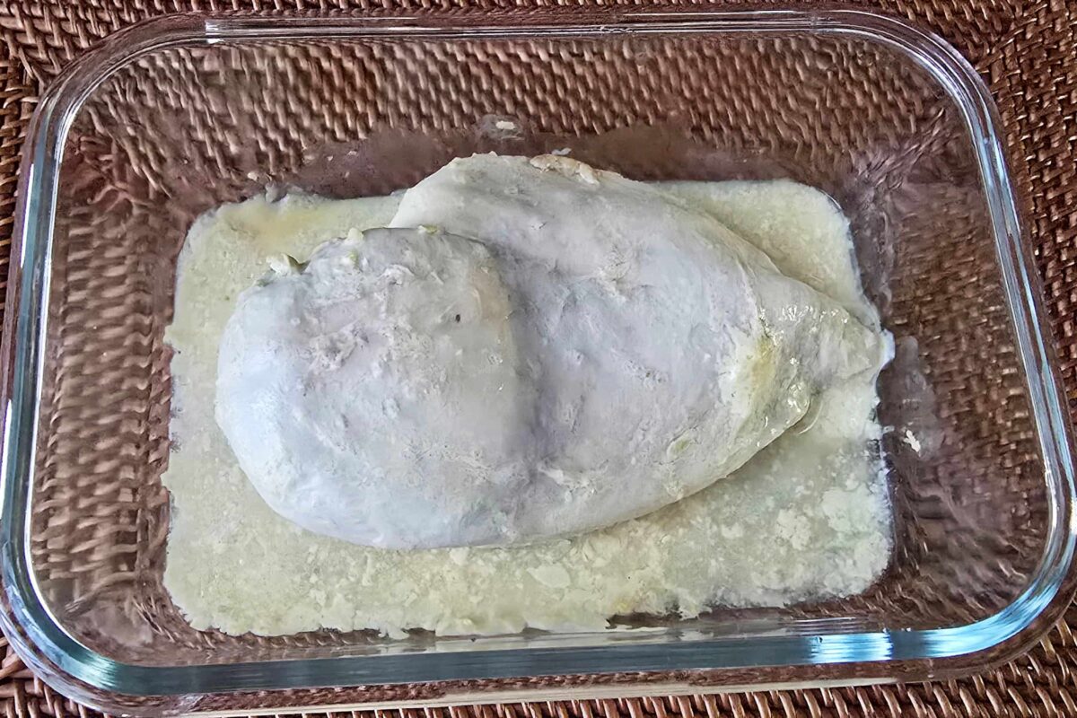 手作りサラダチキン・裏返し