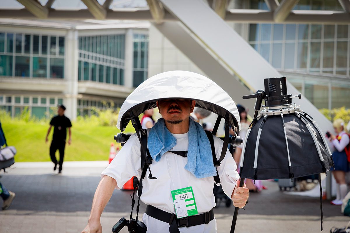 ハンズフリー背負える日傘