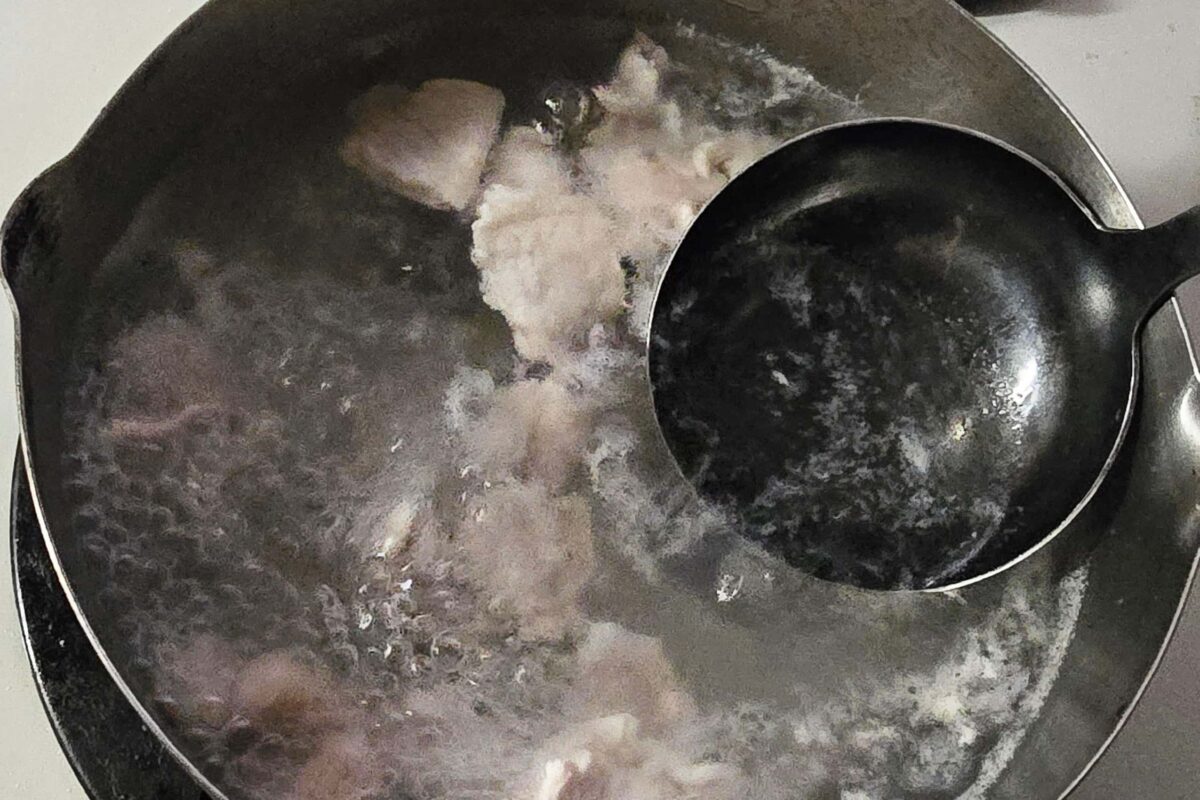 豚ネギ塩そうめん・アク