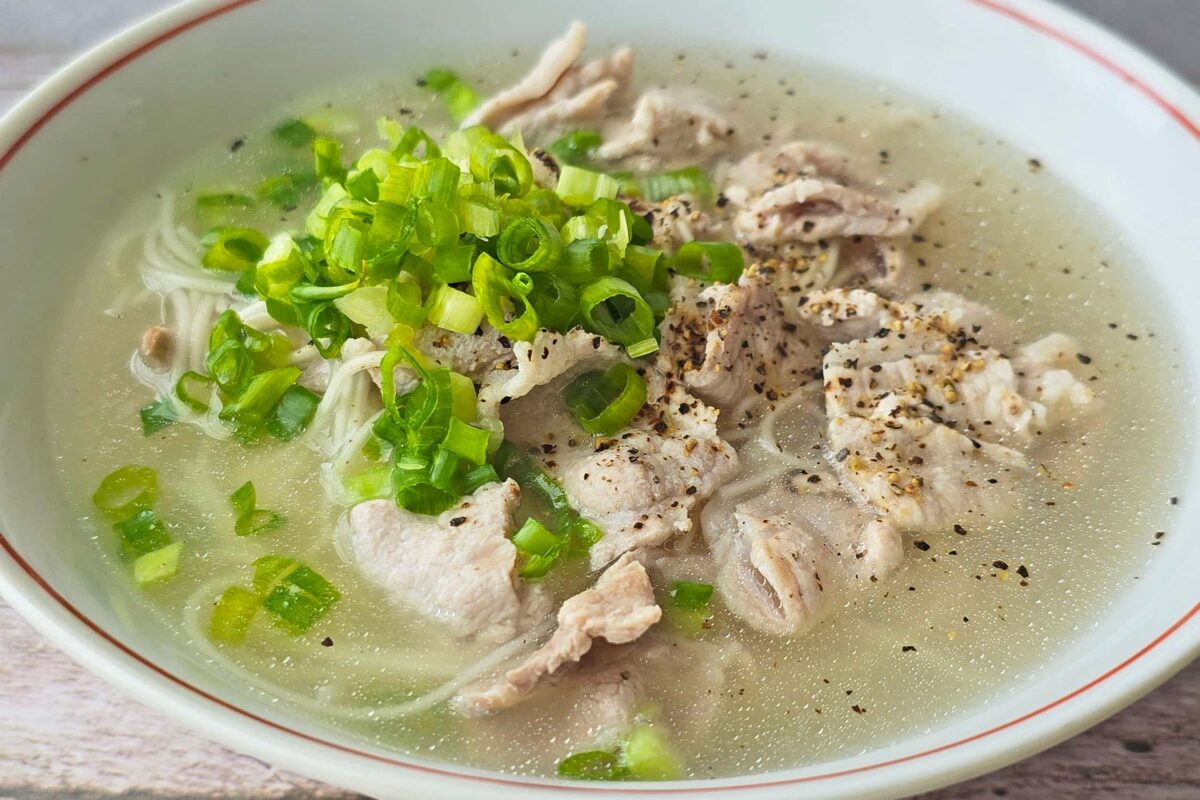 豚ネギ塩そうめん・完成