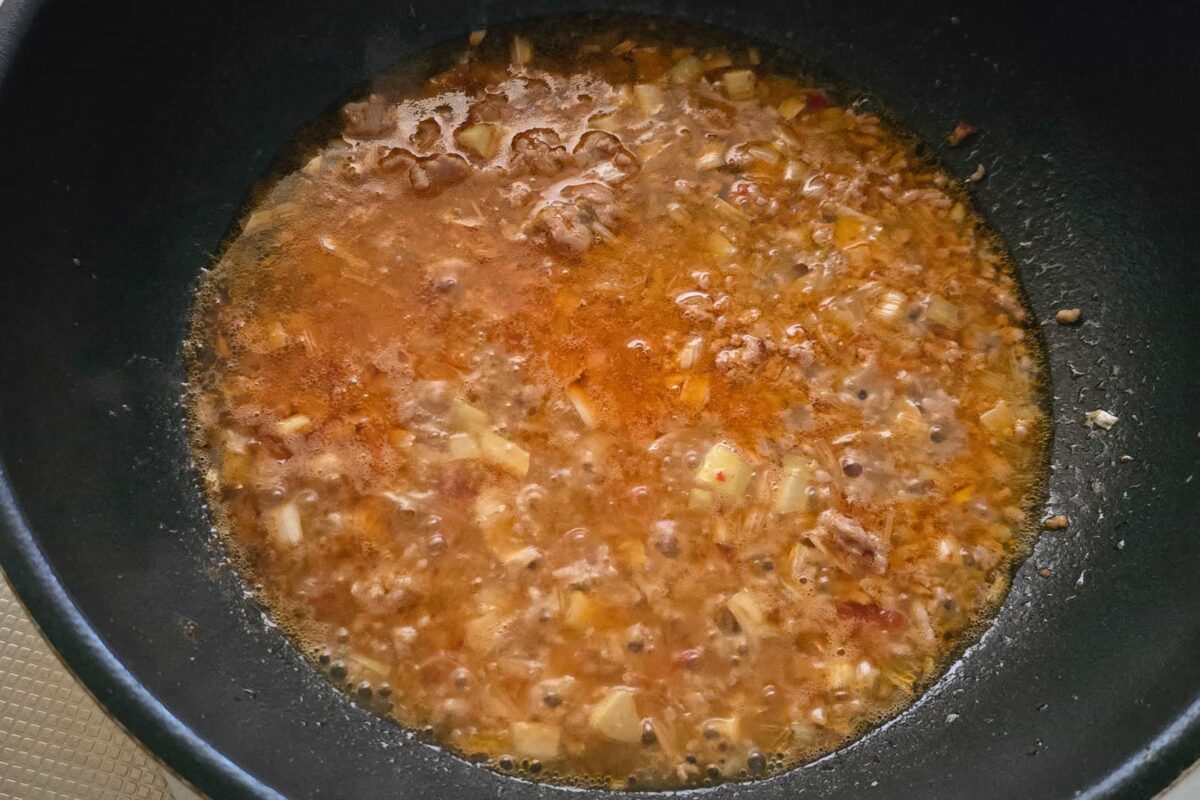 坦々つけそうめん・豆乳