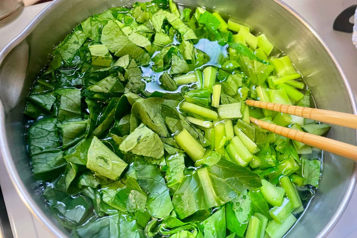 小松菜のわさび漬け