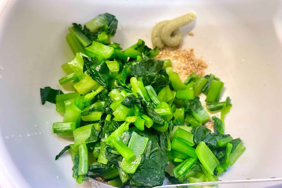 小松菜のわさび漬け