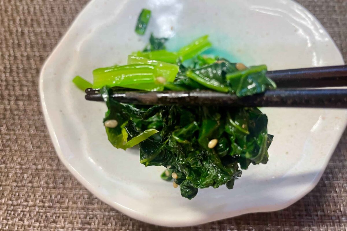 小松菜のわさび漬け