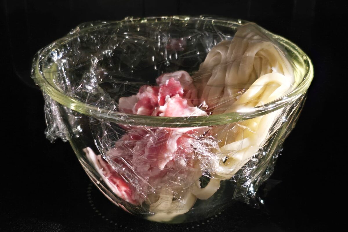 濃厚油そば風豚うどん・レンチン