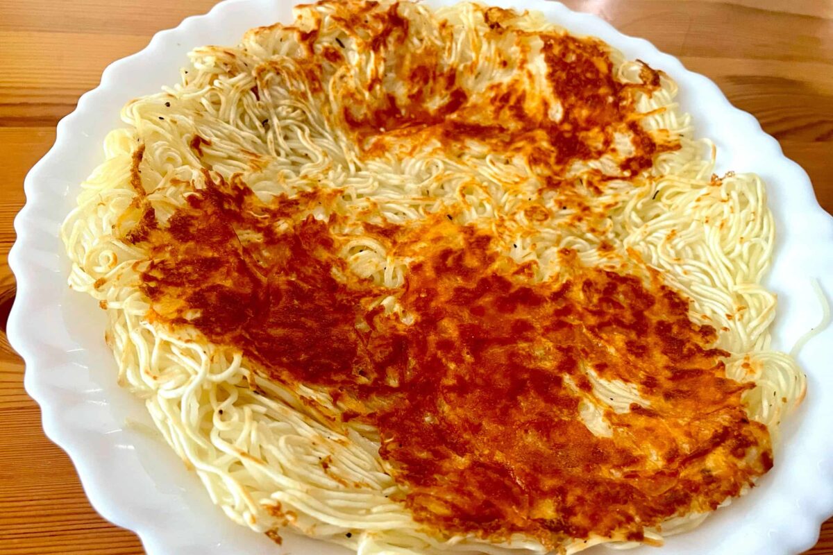 そうめんのチーズ焼き