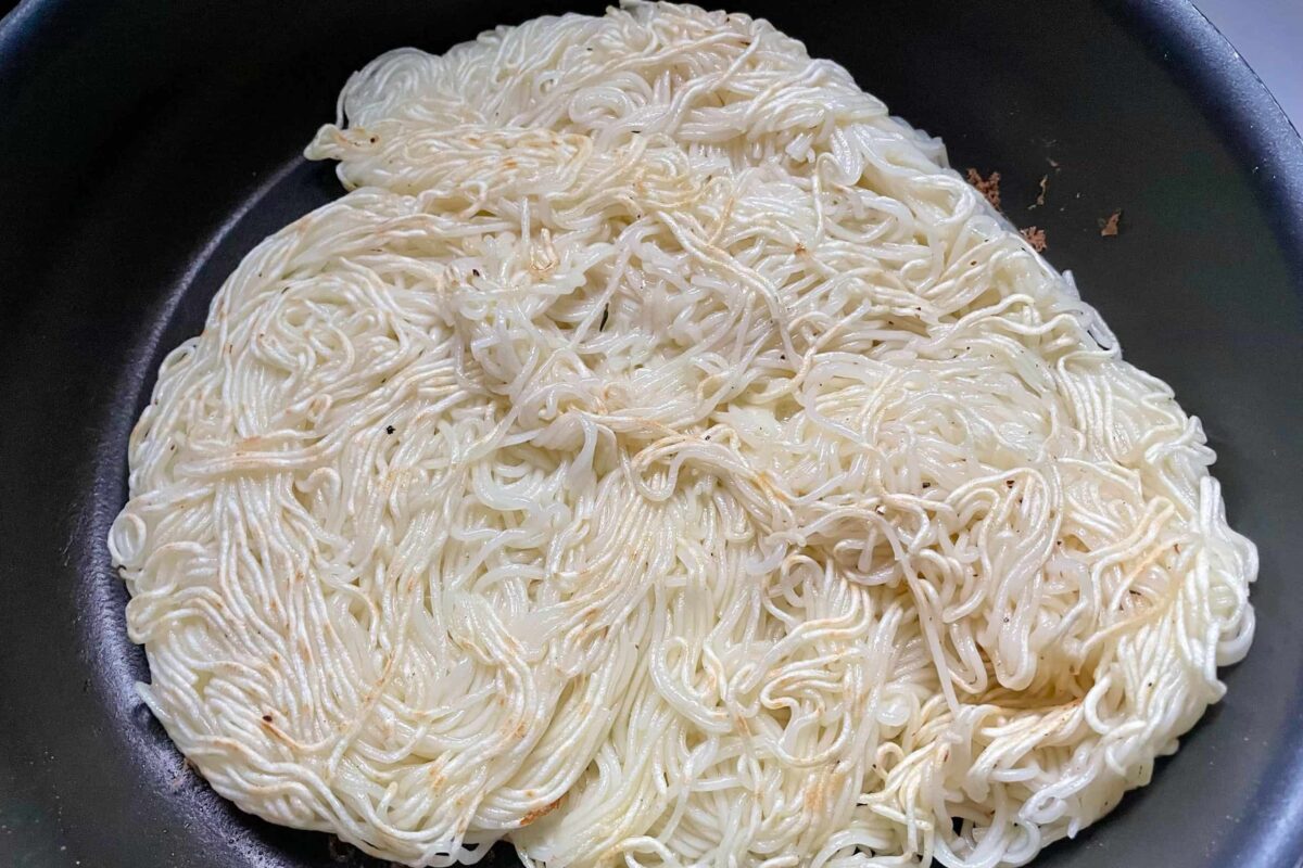 そうめんのチーズ焼き
