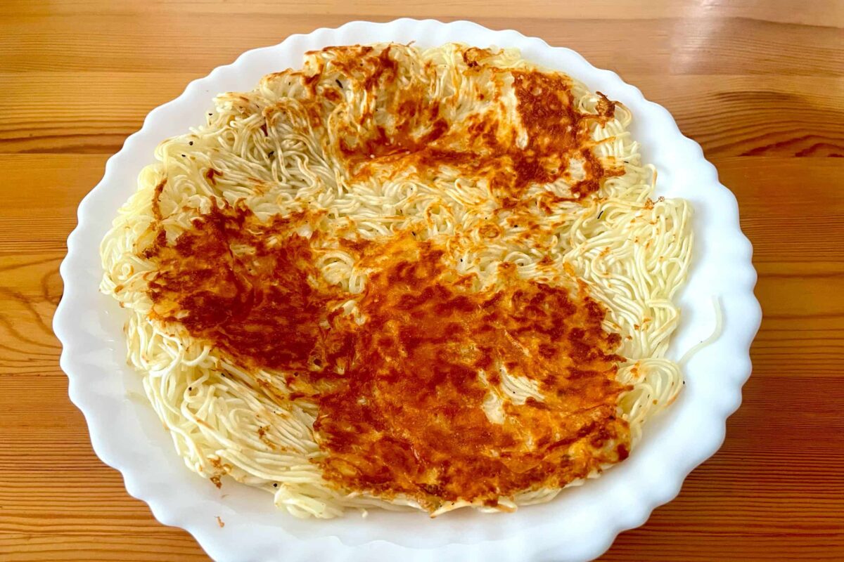 そうめんのチーズ焼き