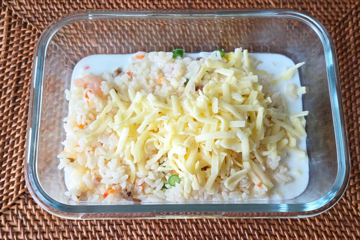 えびピラフリゾット・牛乳