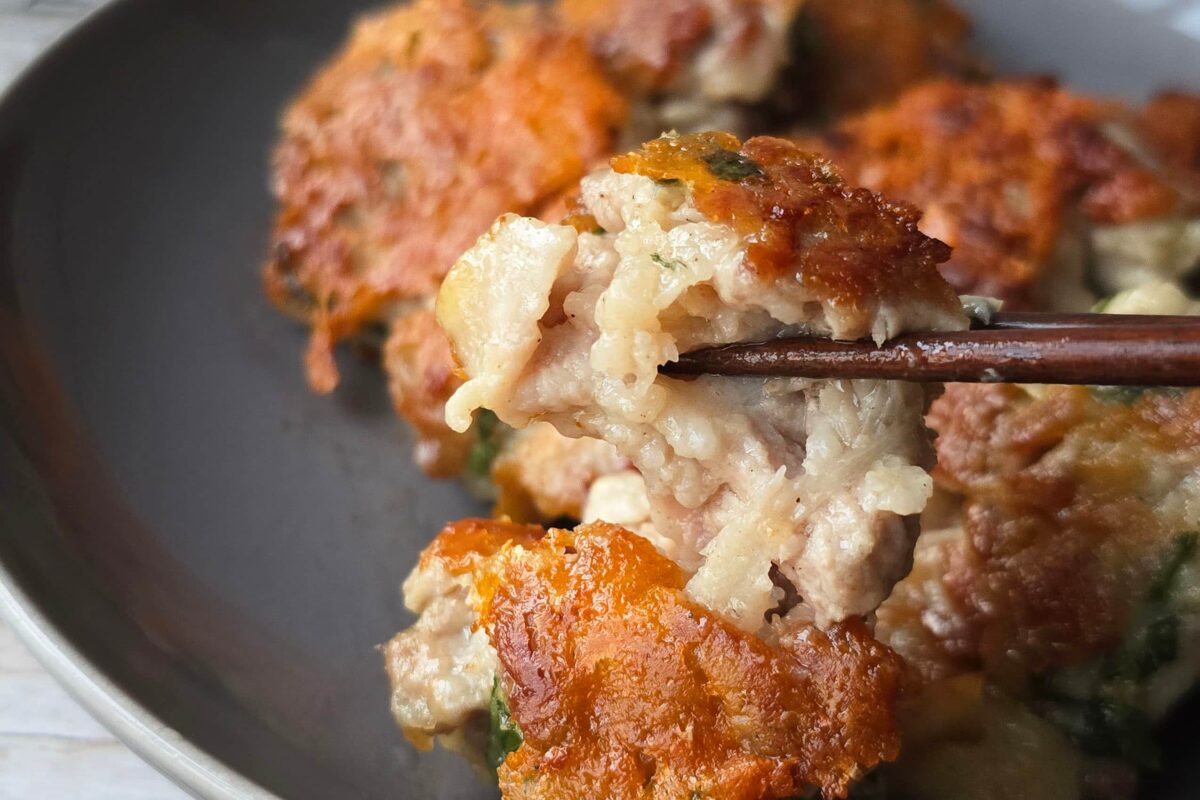 カリカリチーズの豚こまボール・実食