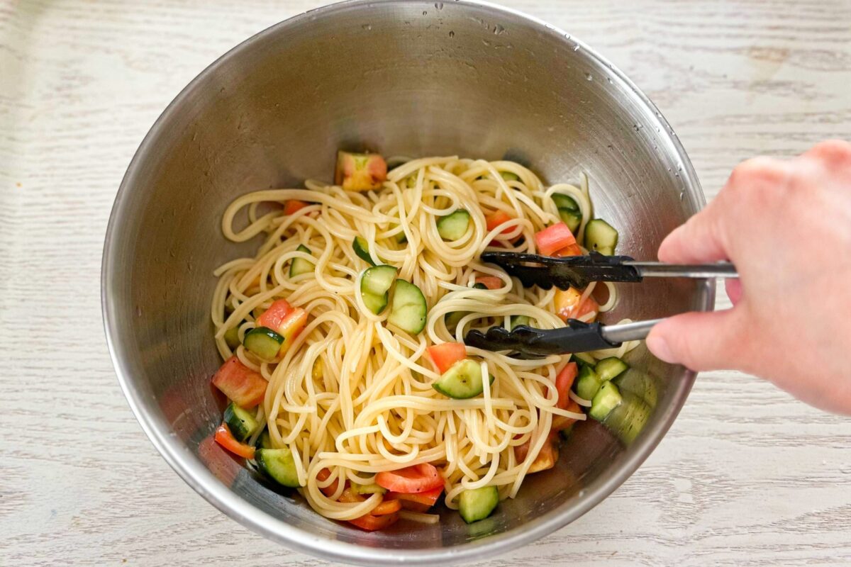 梅納豆マヨパスタ