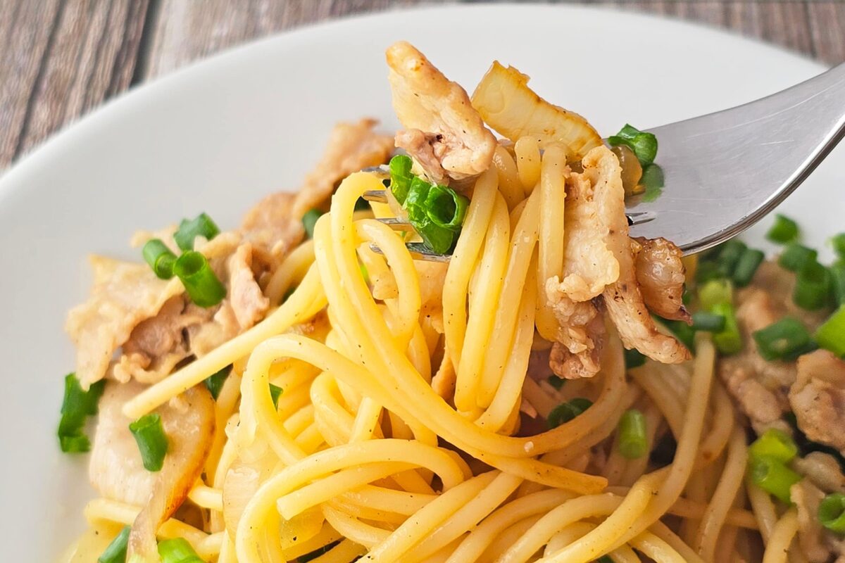 ねぎと豚のスタミナパスタ・実食