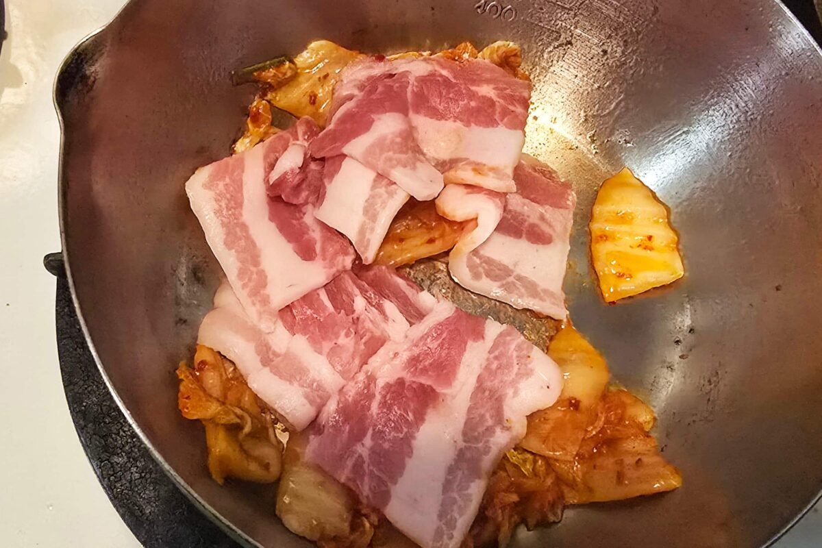 豚キムチうどん・豚バラ