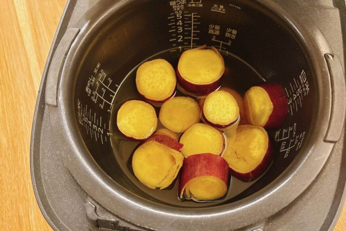 炊飯器でのさつまいも調理