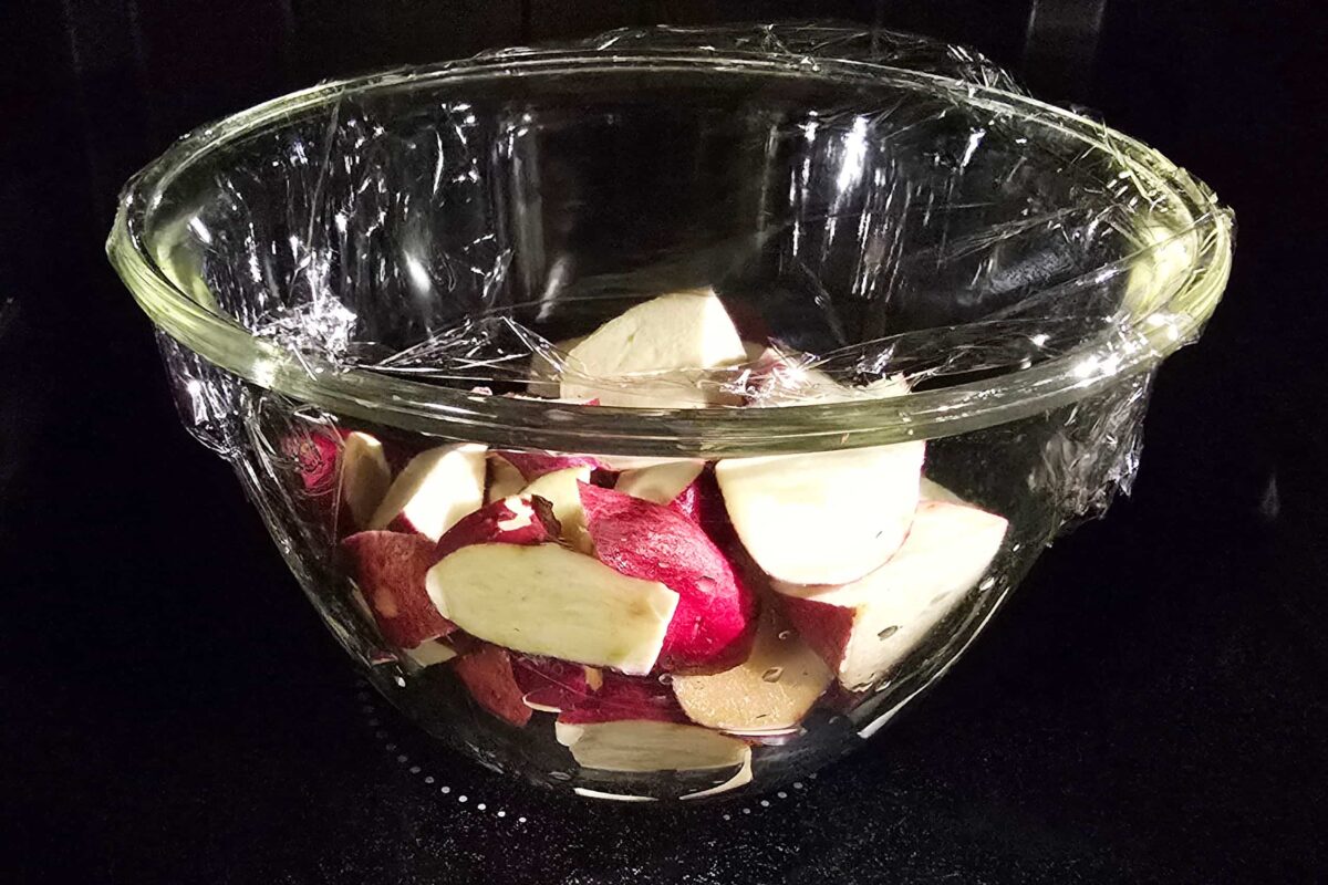 さつまいもとれんこんとベーコンのマヨネーズ焼き・さつまいもレンチン