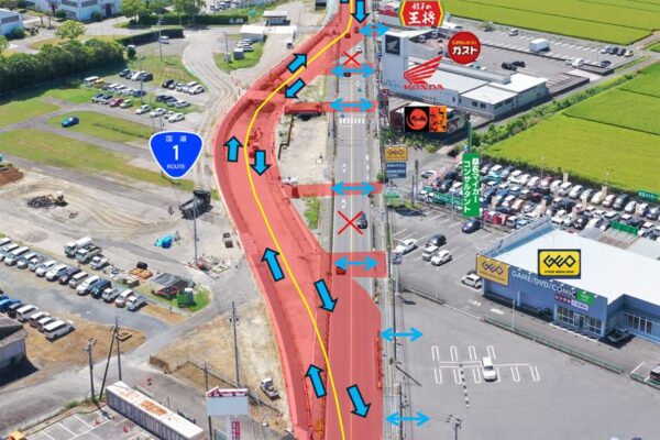 道路工事の案内図