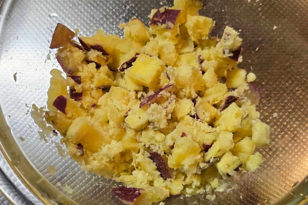 さつまいもサラダ・つぶす