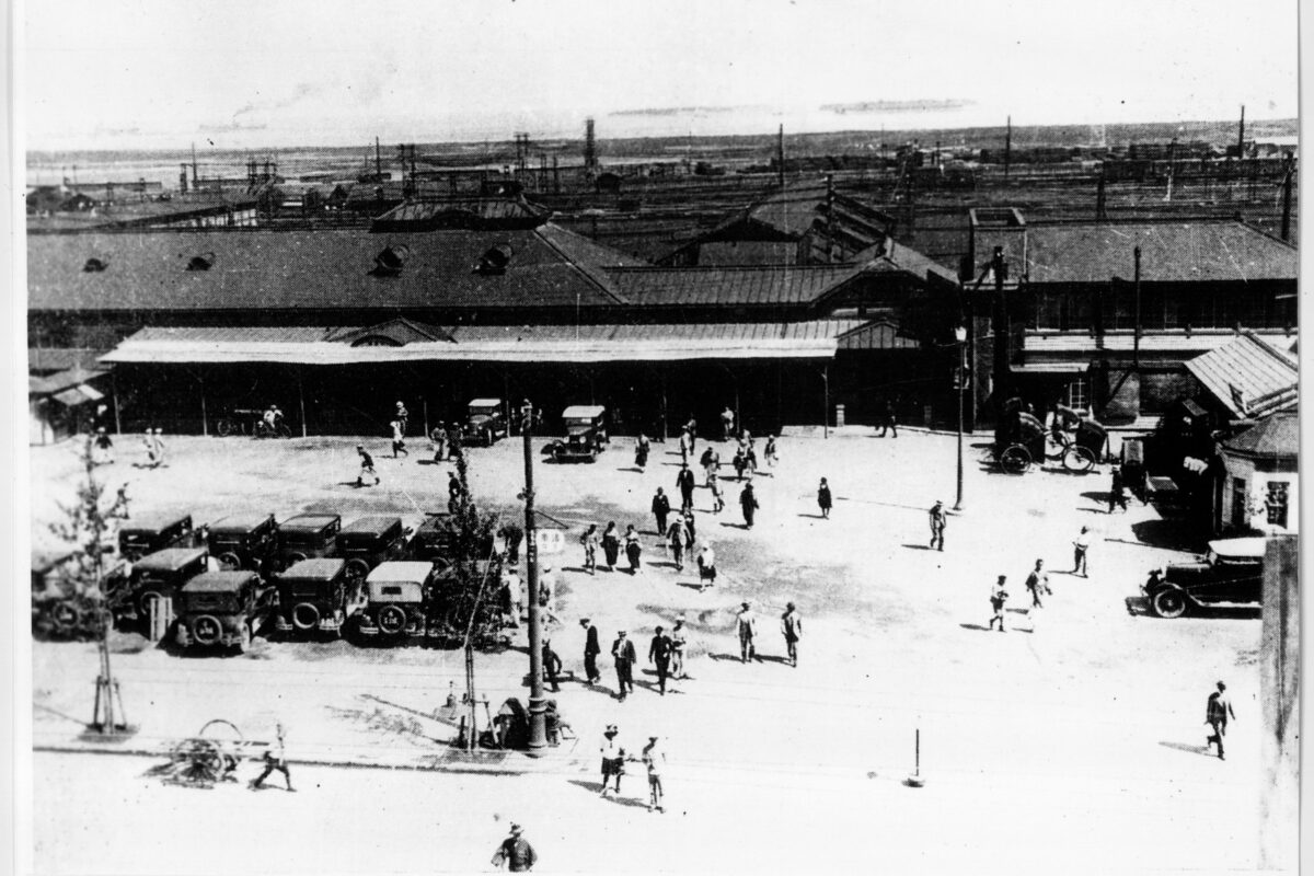 品川駅の俯瞰　昭和5年（日本地理風俗大系）