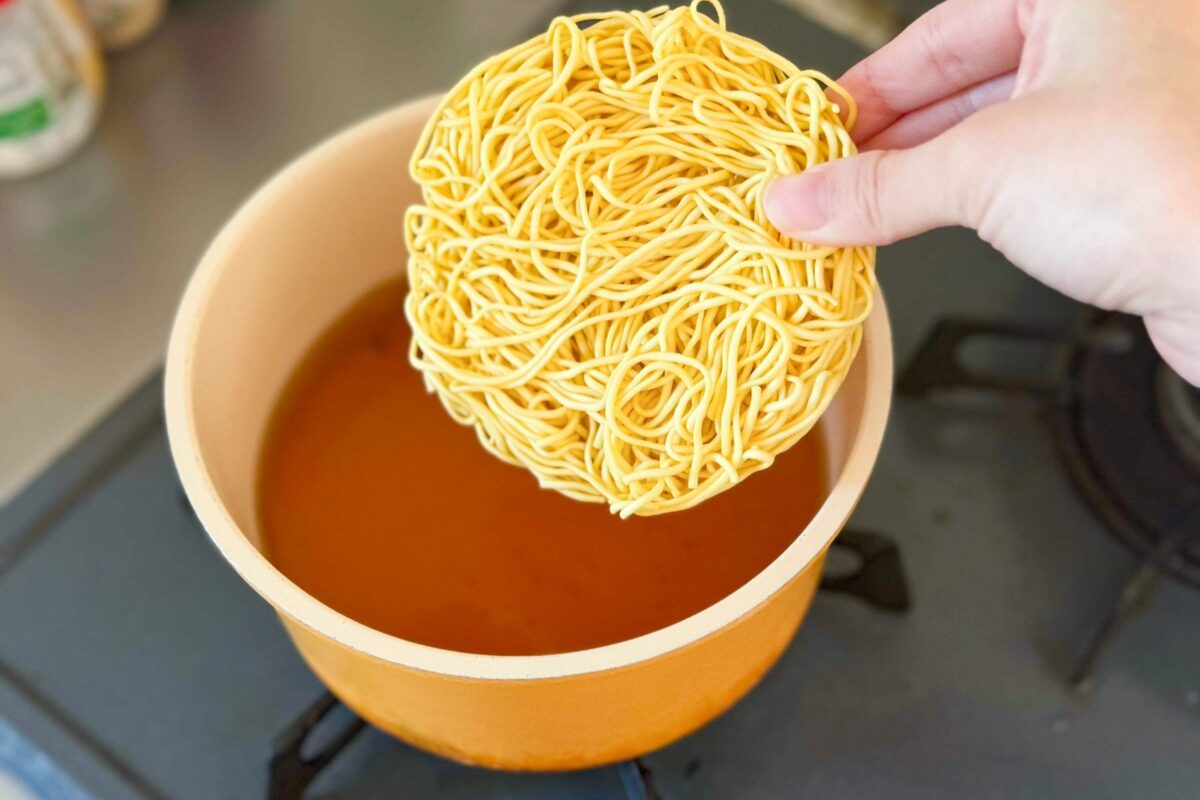 袋麺緑茶アレンジ