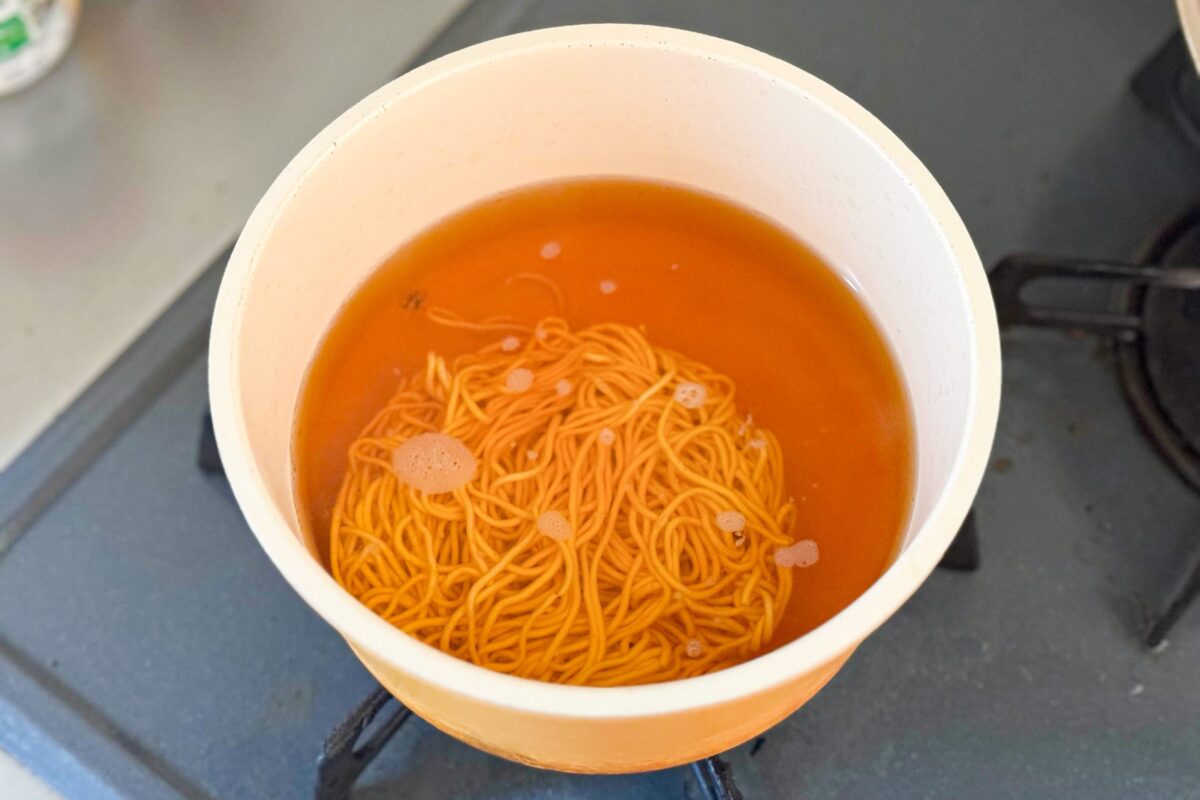 袋麺緑茶アレンジ