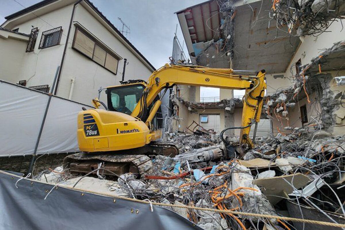 世田谷区の工事現場